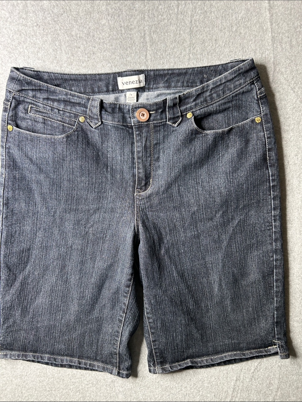 Venezia Women's Dark Indigo Boyfriend Denim Shorts
